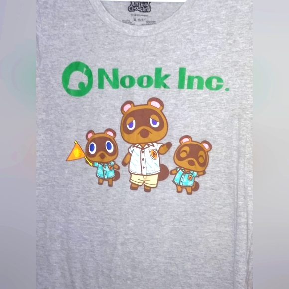 ANIMAL CROSSING T-SHIRT 👕 Tom Nook Video Game Tee Shirt - Kids XL - Picture 2 of 3